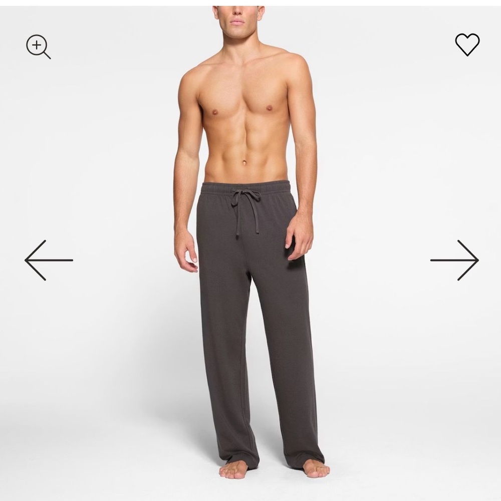 SKIMS Men's Charcoal relaxed straight leg pants